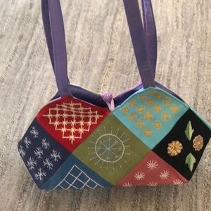 Quilt pattern boho chic handbag NWOT